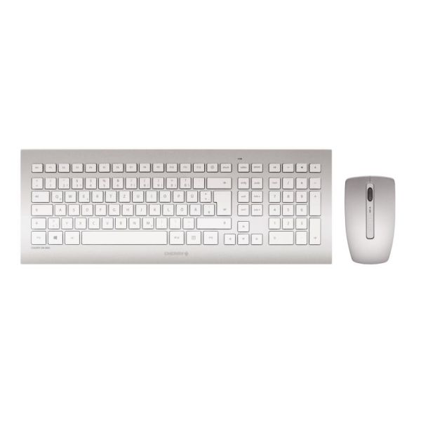 CHERRY DW 8000 toetsenbord Inclusief muis RF Draadloos QWERTY Amerikaans Engels Zilver, Wit (JD-0310EU) CHERRY DW 8000 toetsenbord Inclusief muis RF Draadloos QWERTY Amerikaans Engels Zilver, Wit (JD-0310EU)