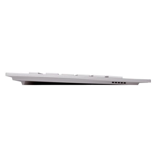 CHERRY DW 8000 toetsenbord Inclusief muis RF Draadloos QWERTY Amerikaans Engels Zilver, Wit (JD-0310EU)