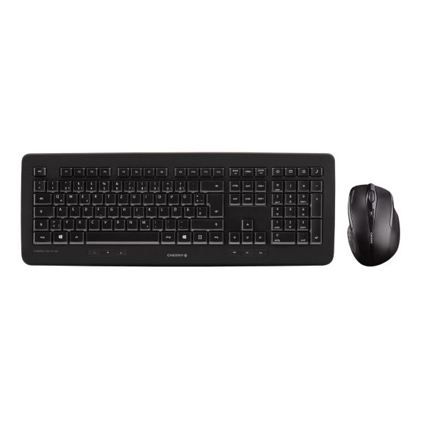 CHERRY DW 5100 toetsenbord Inclusief muis Universeel RF Draadloos Amerikaans Engels Zwart (JD-0520EU-2)