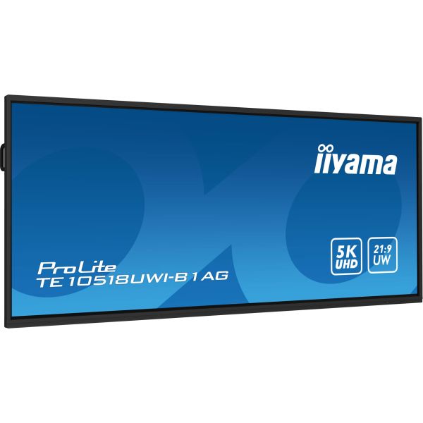 iiyama PROLITE Digitaal A-kaart 2,67 m (105") LED Wifi 450 cd/m² 5K Ultra HD Zwart Touchscreen Type processor Android 24/7 (TE10518UWI-B1AG)