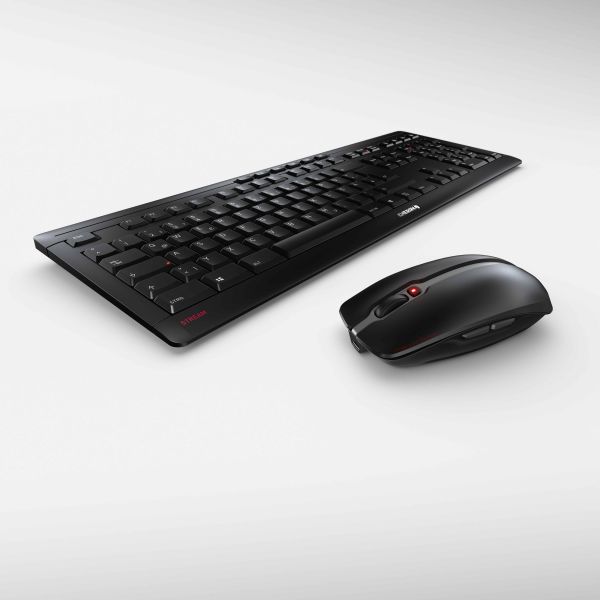 CHERRY Stream Desktop Recharge toetsenbord Inclusief muis RF Draadloos Zwart (JD-8560CS-2)