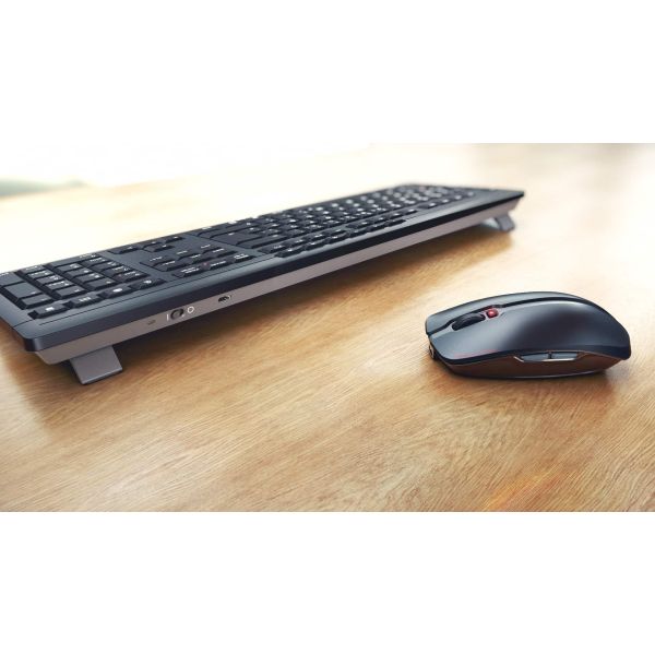 CHERRY Stream Desktop Recharge toetsenbord Inclusief muis RF Draadloos Zwart (JD-8560CS-2)
