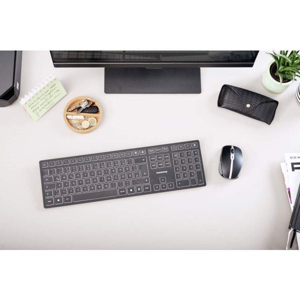 CHERRY KW 9100 SLIM toetsenbord Universeel RF-draadloos + Bluetooth Zwart (JK-9100BE-2)