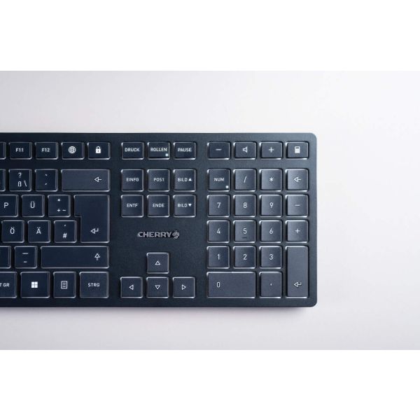 CHERRY KW 9100 SLIM toetsenbord RF-draadloos + Bluetooth QWERTY Engels Zwart (JK-9100EU-2)