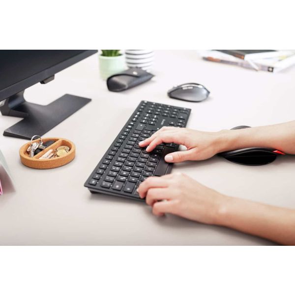 CHERRY KW 9100 SLIM toetsenbord RF-draadloos + Bluetooth QWERTY Engels Zwart (JK-9100GB-2)