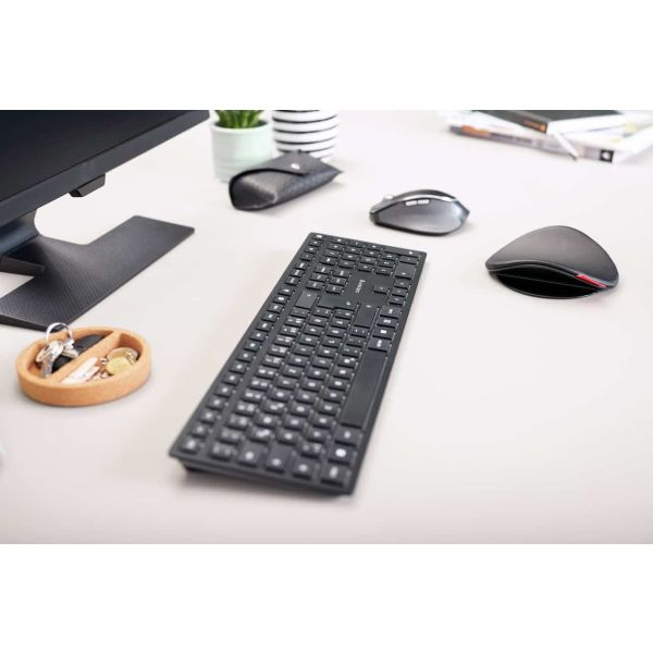 CHERRY KW 9100 SLIM toetsenbord RF-draadloos + Bluetooth QWERTY Scandinavisch Zwart (JK-9100PN-2)