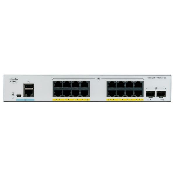 Cisco Catalyst C1000-16FP-2G-L netwerk-switch Managed L2 Gigabit Ethernet (10/100/1000) Power over Ethernet (PoE) Grijs (C1000-16FP-2G-L) Cisco Catalyst C1000-16FP-2G-L netwerk-switch Managed L2 Gigabit Ethernet (10/100/1000) Power over Ethernet (PoE) Grijs (C1000-16FP-2G-L)