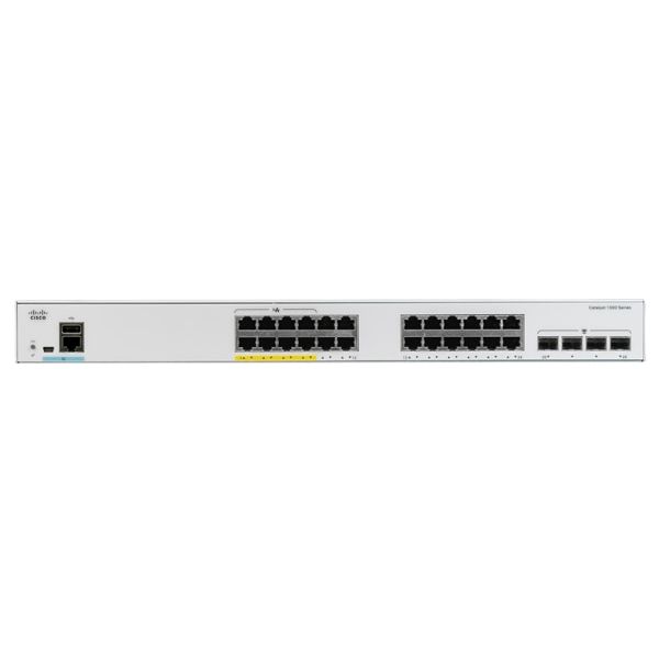 Cisco Catalyst C1000-24P-4X-L netwerk-switch Managed L2 Gigabit Ethernet (10/100/1000) Power over Ethernet (PoE) Grijs (C1000-24P-4X-L) Cisco Catalyst C1000-24P-4X-L netwerk-switch Managed L2 Gigabit Ethernet (10/100/1000) Power over Ethernet (PoE) Grijs (C1000-24P-4X-L)