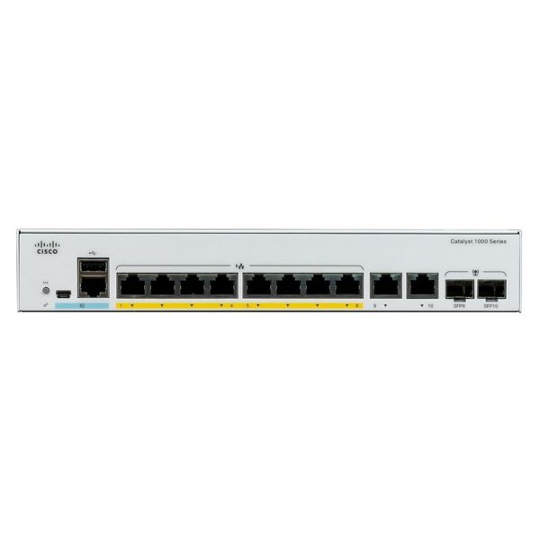 Cisco Catalyst C1000-8P-2G-L netwerk-switch Managed L2 Gigabit Ethernet (10/100/1000) Power over Ethernet (PoE) Grijs (C1000-8P-2G-L)