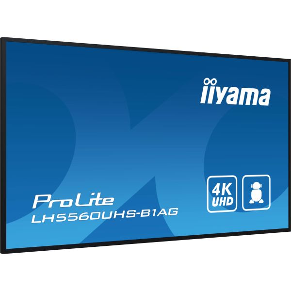iiyama PROLITE Digitaal A-kaart 139,7 cm (55") LED Wifi 500 cd/m² 4K Ultra HD Zwart Type processor Android 11 24/7 (LH5560UHS-B1AG)