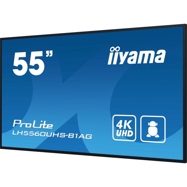 iiyama LH5560UHS-B1AG beeldkrant Digitaal A-kaart 138,7 cm (54.6") LED Wifi 500 cd/m² 4K Ultra HD Zwart Type processor Android 11 24/7 (LH5560UHS-B1AG) iiyama LH5560UHS-B1AG beeldkrant Digitaal A-kaart 138,7 cm (54.6") LED Wifi 500 cd/m² 4K Ultra HD Zwart Type processor Android 11 24/7 (LH5560UHS-B1AG)