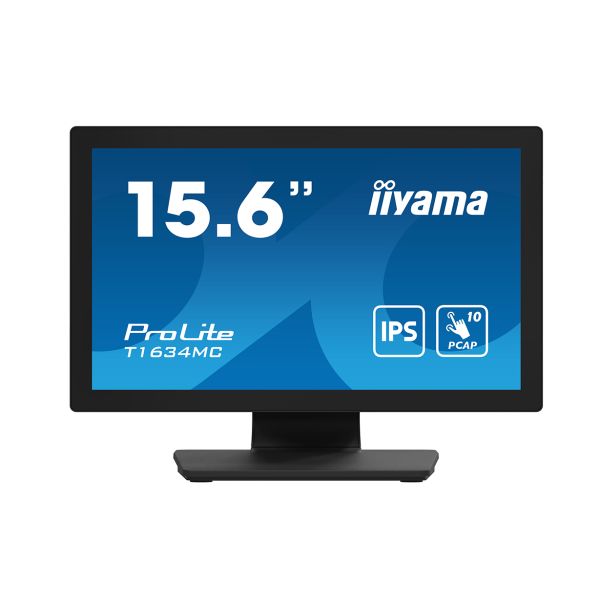 iiyama ProLite T1634MC-B1S computer monitor 39,6 cm (15.6") 1920 x 1080 Pixels Full HD LED Touchscreen Zwart (T1634MC-B1S)