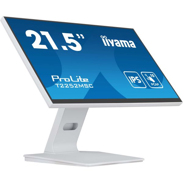 iiyama ProLite computer monitor 54,6 cm (21.5") 1920 x 1080 Pixels Full HD LCD Touchscreen Tafel Wit (T2252MSC-W2)