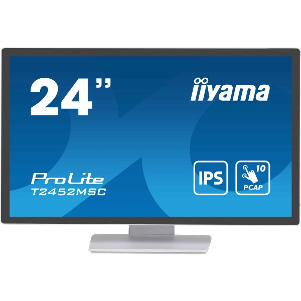 iiyama ProLite computer monitor 60,5 cm (23.8") 1920 x 1080 Pixels Full HD LCD Touchscreen Multi-gebruiker Wit (T2452MSC-W1)