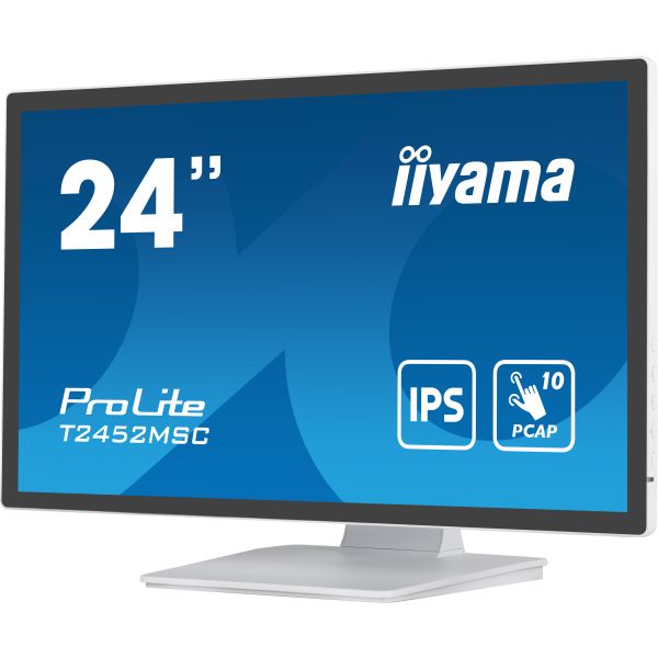iiyama ProLite T2452MSC-W1 computer monitor 61 cm (24") 1920 x 1080 Pixels Full HD LCD Touchscreen Multi-gebruiker Wit (T2452MSC-W1) iiyama ProLite T2452MSC-W1 computer monitor 61 cm (24") 1920 x 1080 Pixels Full HD LCD Touchscreen Multi-gebruiker Wit (T2452MSC-W1)
