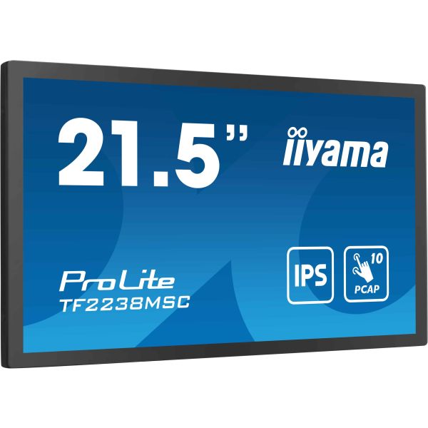 iiyama PROLITE Digitaal A-kaart 55,9 cm (22") LED 600 cd/m² Full HD Zwart Touchscreen (TF2238MSC-B1)