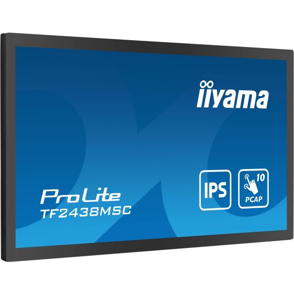 iiyama PROLITE Digitaal A-kaart 61 cm (24") LED 600 cd/m² Full HD Zwart Touchscreen (TF2438MSC-B1)