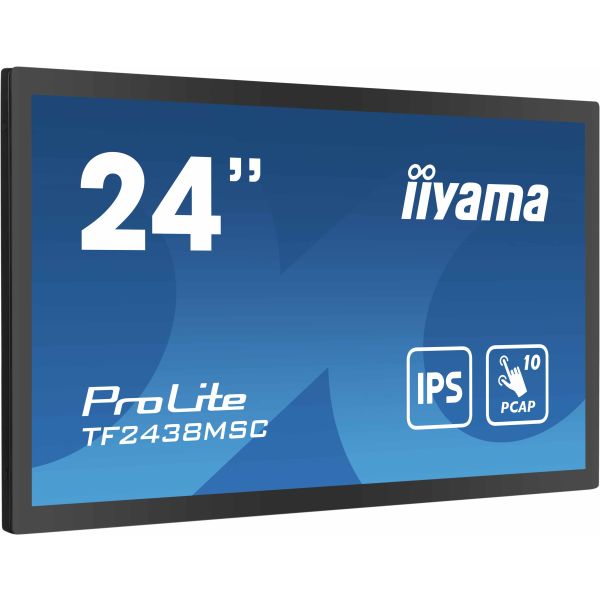iiyama PROLITE Digitaal A-kaart 61 cm (24") LED 600 cd/m² Full HD Zwart Touchscreen (TF2438MSC-B1)