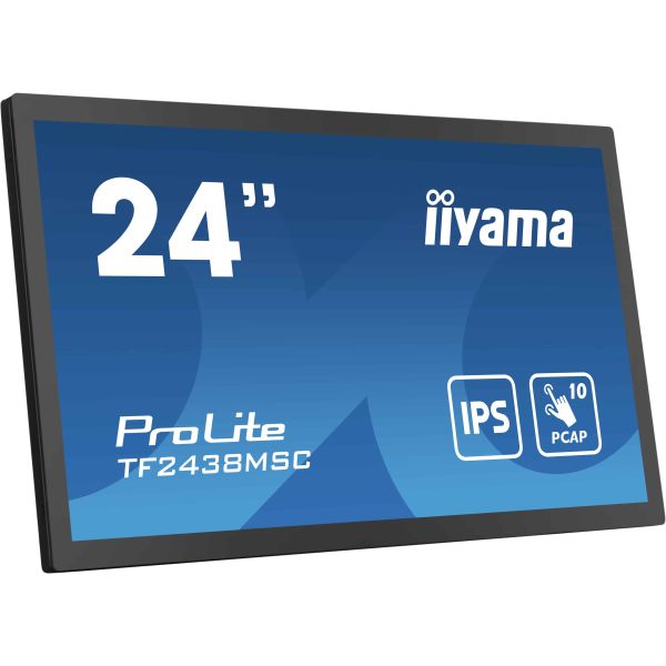 iiyama PROLITE Digitaal A-kaart 61 cm (24") LED 600 cd/m² Full HD Zwart Touchscreen (TF2438MSC-B1)