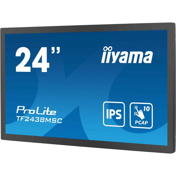 iiyama PROLITE Digitaal A-kaart 61 cm (24") LED 600 cd/m² Full HD Zwart Touchscreen (TF2438MSC-B1)