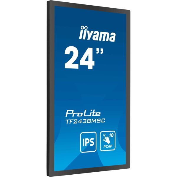 iiyama PROLITE Digitaal A-kaart 61 cm (24") LED 600 cd/m² Full HD Zwart Touchscreen (TF2438MSC-B1)