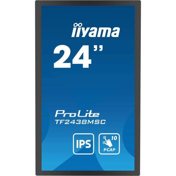 iiyama TF2438MSC-B1 computer monitor 60,5 cm (23.8") 1920 x 1080 Pixels Full HD LED Touchscreen Zwart (TF2438MSC-B1)