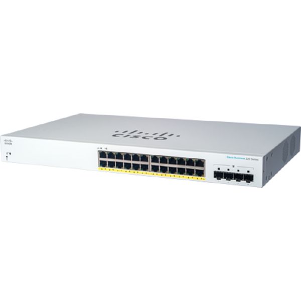 Cisco CBS220-24P-4G Managed L2 Gigabit Ethernet (10/100/1000) Power over Ethernet (PoE) 1U Wit (CBS220-24P-4G-EU)