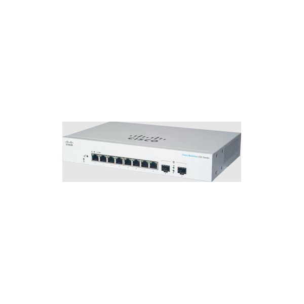 Cisco CBS220-8T-E-2G Managed L2 Gigabit Ethernet (10/100/1000) 1U Wit (CBS220-8T-E-2G-EU) Cisco CBS220-8T-E-2G Managed L2 Gigabit Ethernet (10/100/1000) 1U Wit (CBS220-8T-E-2G-EU)