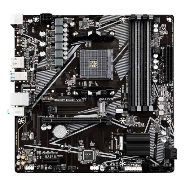 Gigabyte A520M DS3H V2 (rev. 1.0) Socket AM4 micro ATX (A520M DS3H V2)