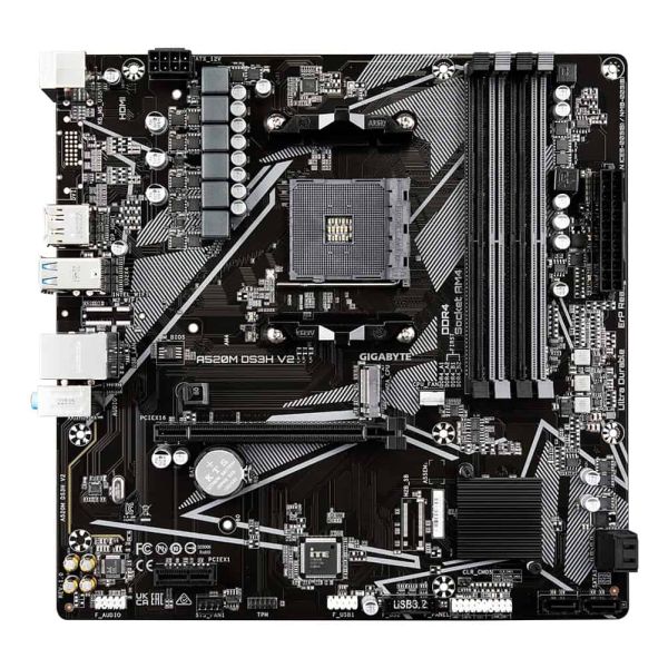 GIGABYTE A520M DS3H V2 moederbord Socket AM4 micro ATX (A520M DS3H V2) GIGABYTE A520M DS3H V2 moederbord Socket AM4 micro ATX (A520M DS3H V2)