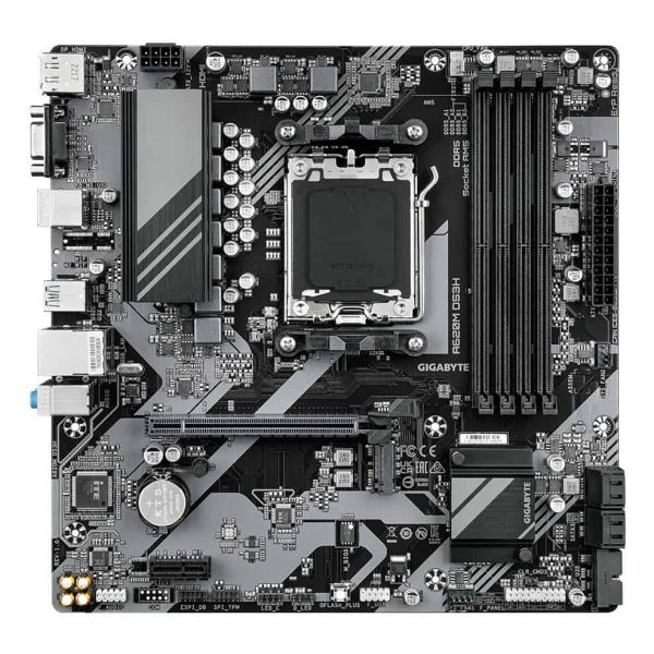GIGABYTE A620M DS3H moederbord AMD A620 Socket AM5 micro ATX (A620M DS3H) GIGABYTE A620M DS3H moederbord AMD A620 Socket AM5 micro ATX (A620M DS3H)
