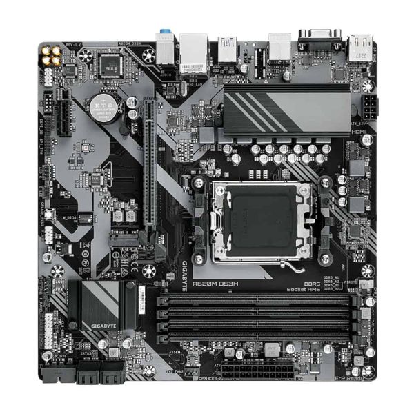 GIGABYTE A620M DS3H moederbord AMD A620 Socket AM5 micro ATX (A620M DS3H) GIGABYTE A620M DS3H moederbord AMD A620 Socket AM5 micro ATX (A620M DS3H)