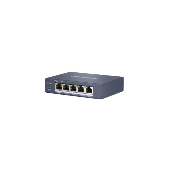 Hikvision DS-3E0505HP-E netwerk-switch Unmanaged Gigabit Ethernet (10/100/1000) Power over Ethernet (PoE) Blauw (301801511)