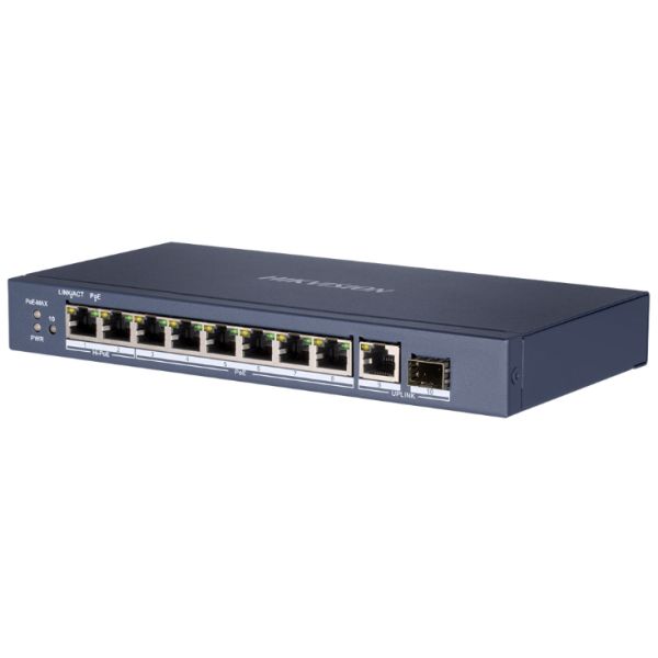 Hikvision DS-3E0510HP-E netwerk-switch Unmanaged Gigabit Ethernet (10/100/1000) Power over Ethernet (PoE) Blauw (301801513)