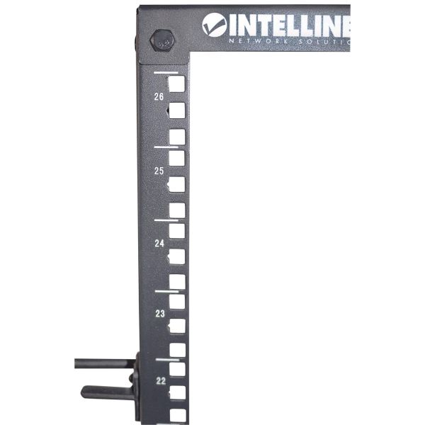 Intellinet 19" open frame rack, 26U, 4-post, bouwpakket, max. 360 kg draagvermogen, zwart (714242)