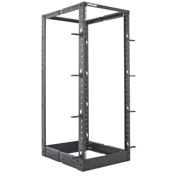 Intellinet 19" open frame rack, 26U, 4-post, bouwpakket, max. 360 kg draagvermogen, zwart (714242) Intellinet 19" open frame rack, 26U, 4-post, bouwpakket, max. 360 kg draagvermogen, zwart (714242)