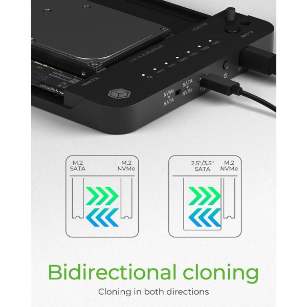 ICY BOX IB-2915MSCL-C31 USB 3.2 Gen 2 (3.1 Gen 2) Type-C Zwart (IB-2915MSCL-C31)