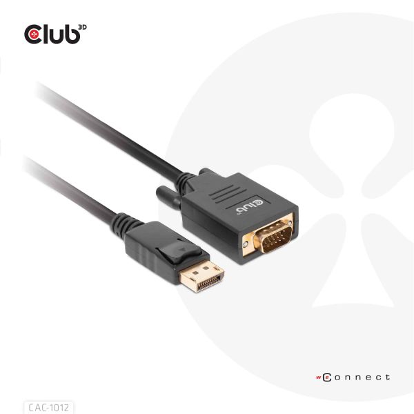 CLUB3D DisplayPort to VGA Cable M/M (CAC-1012)