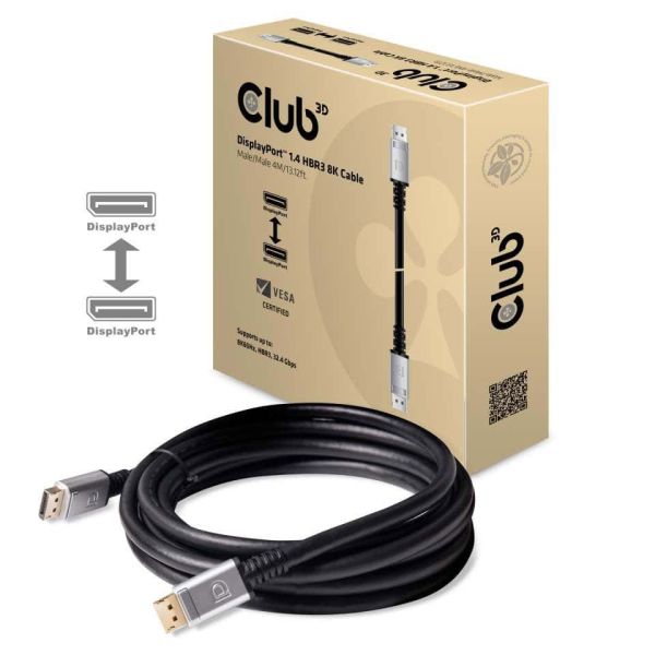 CLUB3D DisplayPort 1.4 HBR3 8K Kabel M/M 4meter (CAC-1069)