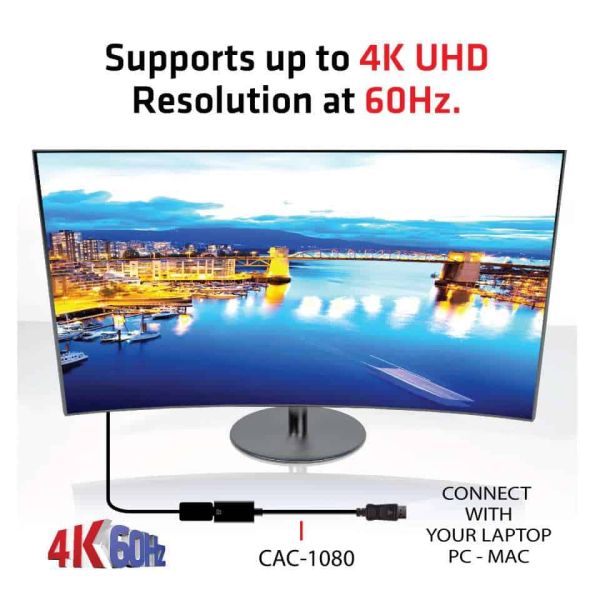 CLUB3D DisplayPort 1.4 to HDMI 2.0b HDR Active Adapter (CAC-1080)