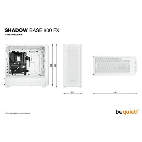 be quiet! Shadow Base 800 FX White Midi Tower Wit (BGW64)
