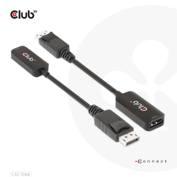 CLUB3D DisplayPort1.4 to HDMI 4K120Hz/8K60Hz HDR Active adapter M/F (CAC-1088)