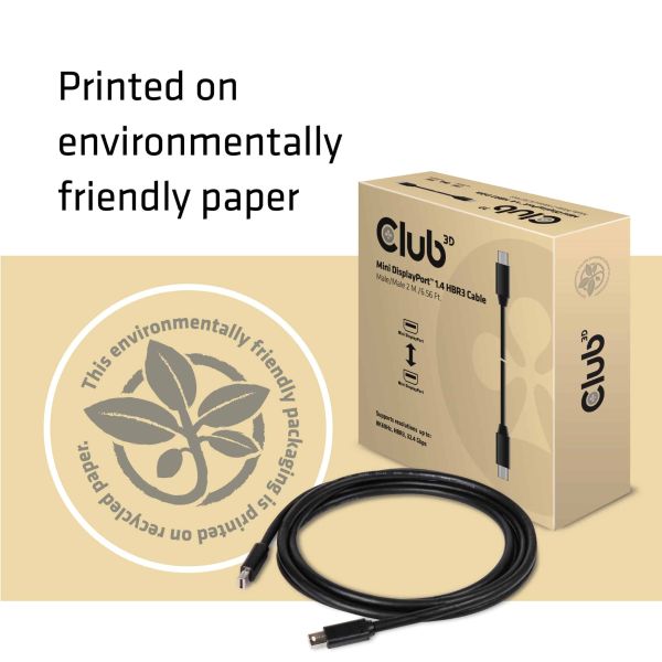 CLUB3D Mini DisplayPort 1.4 Kabel HBR3 8K60Hz M/M 2 meter (CAC-1164)