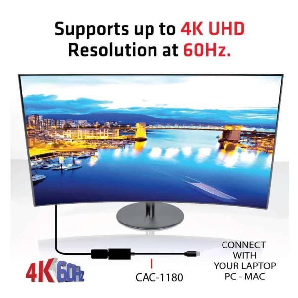 CLUB3D Mini DisplayPort 1.4 to HDMI 2.0b HDR Active Adapter (CAC-1180)