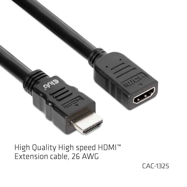 CLUB3D High Speed HDMI™ Extension Cable 4K60Hz M/F 5m/16.4ft 26 AWG (CAC-1325)