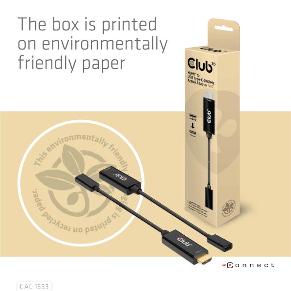 CLUB3D HDMI to USB Type-C 4K60Hz Active Adapter M/F (CAC-1333)
