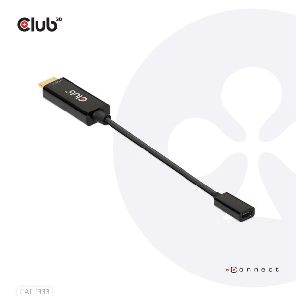 CLUB3D HDMI to USB Type-C 4K60Hz Active Adapter M/F (CAC-1333)