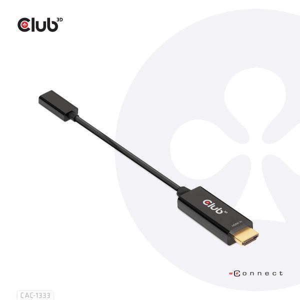 CLUB3D HDMI to USB Type-C 4K60Hz Active Adapter M/F (CAC-1333)