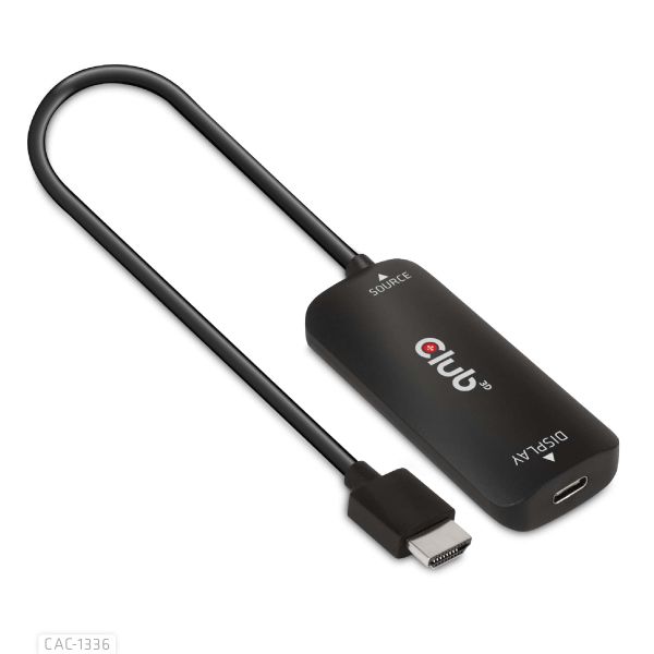 CLUB3D HDMI + Micro USB to USB Type-C 4K120Hz or 8K30Hz M/F Active Adapter (CAC-1336)