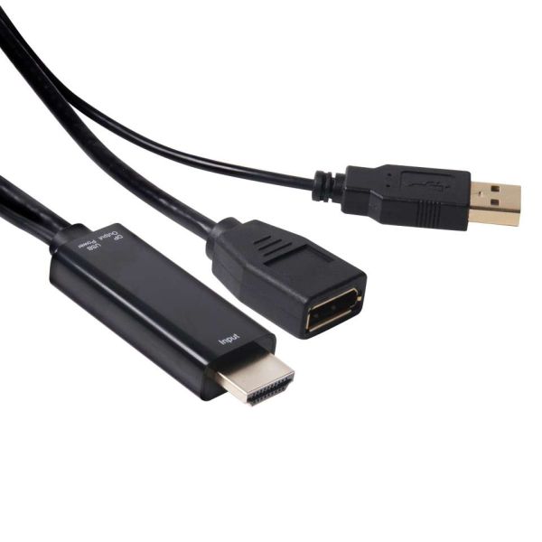 CLUB3D HDMI™ Naar DisplayPort™ Adapter M/V met USB voeding (CAC-2330) CLUB3D HDMI™ Naar DisplayPort™ Adapter M/V met USB voeding (CAC-2330)